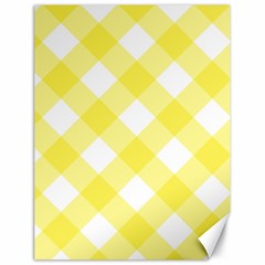 Plaid Chevron Yellow White Wave Canvas 18  X 24   by Mariart