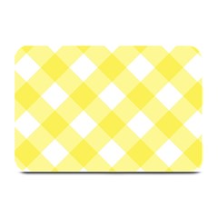 Plaid Chevron Yellow White Wave Plate Mats by Mariart