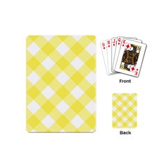 Plaid Chevron Yellow White Wave Playing Cards (mini)  by Mariart