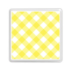 Plaid Chevron Yellow White Wave Memory Card Reader (square)  by Mariart