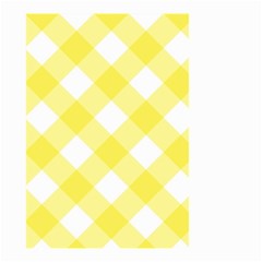 Plaid Chevron Yellow White Wave Small Garden Flag (two Sides) by Mariart