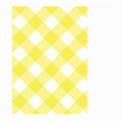 Plaid Chevron Yellow White Wave Large Garden Flag (two Sides) by Mariart