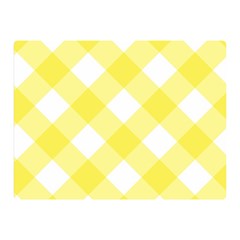 Plaid Chevron Yellow White Wave Double Sided Flano Blanket (mini)  by Mariart