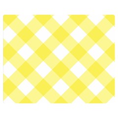 Plaid Chevron Yellow White Wave Double Sided Flano Blanket (medium)  by Mariart