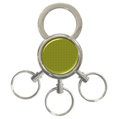 Royal Green Vintage Seamless Flower Floral 3-ring Key Chains by Mariart