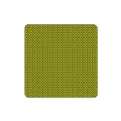 Royal Green Vintage Seamless Flower Floral Square Magnet