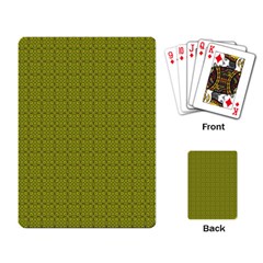 Royal Green Vintage Seamless Flower Floral Playing Card by Mariart