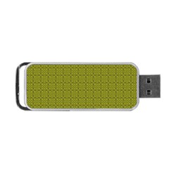 Royal Green Vintage Seamless Flower Floral Portable Usb Flash (one Side) by Mariart