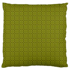 Royal Green Vintage Seamless Flower Floral Large Flano Cushion Case (one Side) by Mariart