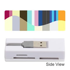 Rainbow Color Line Vertical Rose Bubble Note Carrot Memory Card Reader (Stick) 