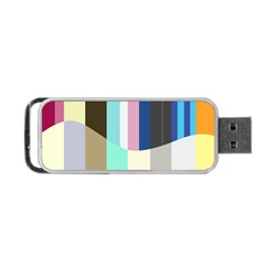 Rainbow Color Line Vertical Rose Bubble Note Carrot Portable Usb Flash (two Sides) by Mariart