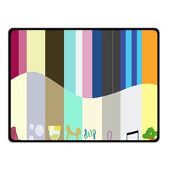 Rainbow Color Line Vertical Rose Bubble Note Carrot Double Sided Fleece Blanket (small)  by Mariart