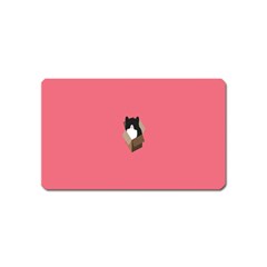 Minimalism Cat Pink Animals Magnet (name Card) by Mariart