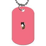 Minimalism Cat Pink Animals Dog Tag (One Side) Front