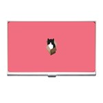 Minimalism Cat Pink Animals Business Card Holders Front