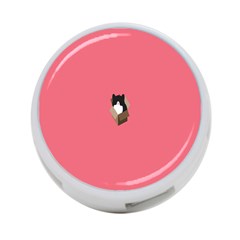 Minimalism Cat Pink Animals 4-port Usb Hub (one Side) by Mariart