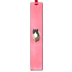 Minimalism Cat Pink Animals Large Book Marks by Mariart