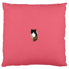 Minimalism Cat Pink Animals Standard Flano Cushion Case (two Sides) by Mariart