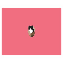 Minimalism Cat Pink Animals Double Sided Flano Blanket (medium)  by Mariart