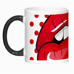 Sexy Lips Red Polka Dot Morph Mugs by Mariart