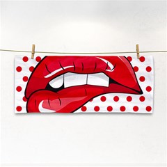 Sexy Lips Red Polka Dot Cosmetic Storage Cases by Mariart