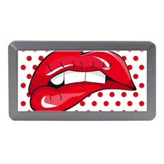 Sexy Lips Red Polka Dot Memory Card Reader (mini) by Mariart