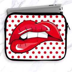 Sexy Lips Red Polka Dot Apple Ipad 2/3/4 Zipper Cases by Mariart