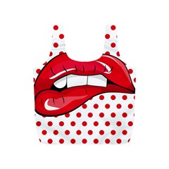 Sexy Lips Red Polka Dot Full Print Recycle Bags (s)  by Mariart