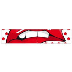 Sexy Lips Red Polka Dot Flano Scarf (small) by Mariart