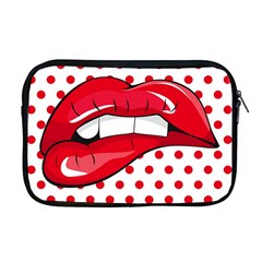 Sexy Lips Red Polka Dot Apple Macbook Pro 17  Zipper Case