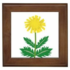 Sunflower Floral Flower Yellow Green Framed Tiles