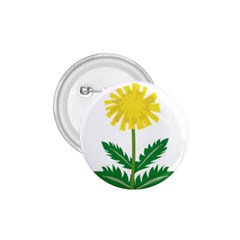 Sunflower Floral Flower Yellow Green 1.75  Buttons