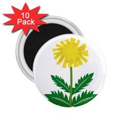 Sunflower Floral Flower Yellow Green 2.25  Magnets (10 pack) 