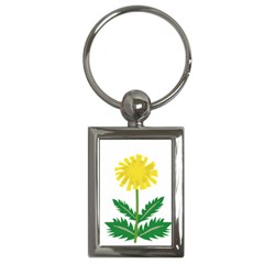 Sunflower Floral Flower Yellow Green Key Chains (rectangle) 