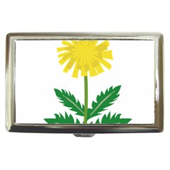 Sunflower Floral Flower Yellow Green Cigarette Money Cases