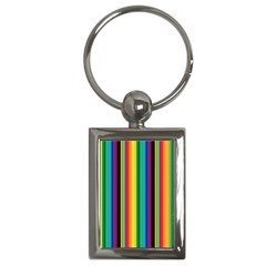 Multi Colored Colorful Bright Stripes Wallpaper Pattern Background Key Chains (rectangle)  by Nexatart