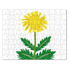 Sunflower Floral Flower Yellow Green Rectangular Jigsaw Puzzl