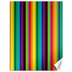 Multi Colored Colorful Bright Stripes Wallpaper Pattern Background Canvas 36  X 48   by Nexatart