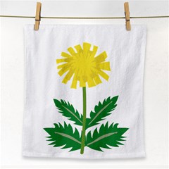 Sunflower Floral Flower Yellow Green Face Towel