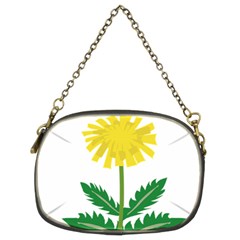 Sunflower Floral Flower Yellow Green Chain Purses (Two Sides) 