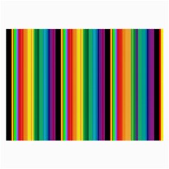 Multi Colored Colorful Bright Stripes Wallpaper Pattern Background Large Glasses Cloth (2-side) by Nexatart