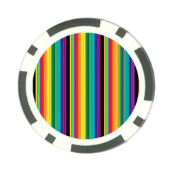 Multi Colored Colorful Bright Stripes Wallpaper Pattern Background Poker Chip Card Guard by Nexatart