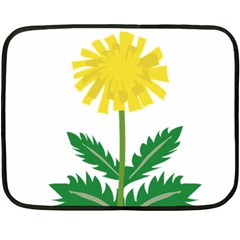 Sunflower Floral Flower Yellow Green Double Sided Fleece Blanket (Mini) 