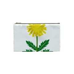 Sunflower Floral Flower Yellow Green Cosmetic Bag (small)  by Mariart