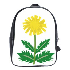 Sunflower Floral Flower Yellow Green School Bags(Large) 