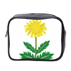 Sunflower Floral Flower Yellow Green Mini Toiletries Bag 2-Side