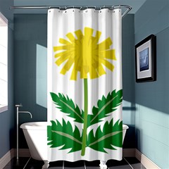 Sunflower Floral Flower Yellow Green Shower Curtain 36  x 72  (Stall) 