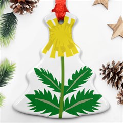 Sunflower Floral Flower Yellow Green Ornament (Christmas Tree) 