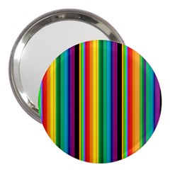 Multi Colored Colorful Bright Stripes Wallpaper Pattern Background 3  Handbag Mirrors by Nexatart