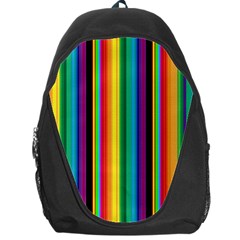 Multi Colored Colorful Bright Stripes Wallpaper Pattern Background Backpack Bag by Nexatart